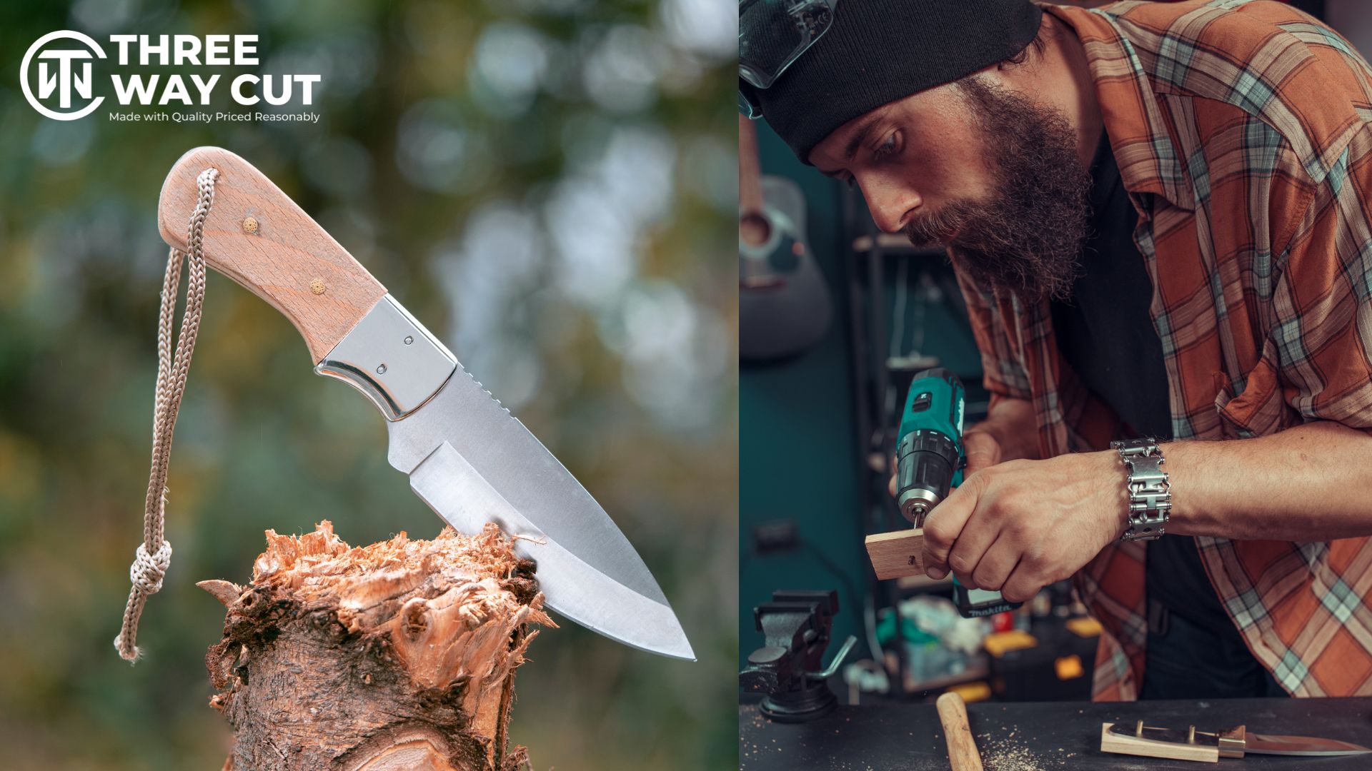 Amazon.com: Three Way Cut Knife Making Kit DIY Gift Set for Men